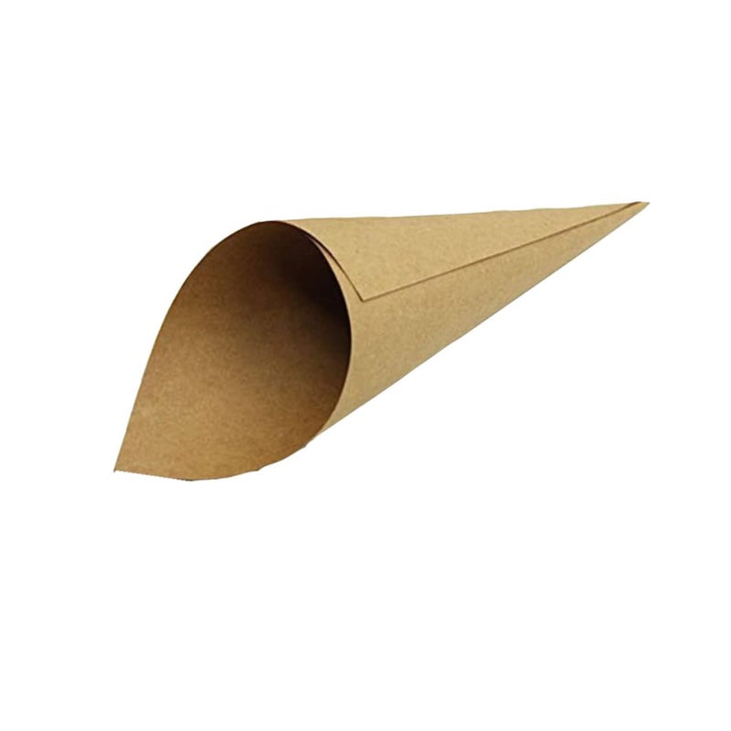 50 Pcs Brown Kraft Paper Cone Flower Tubes Laser Cut Elegant Decor for Weddings Parties - Image 2
