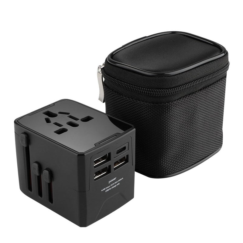 MANGO Universal Travel Adapter with Dual USB Ports International Power Converter with Carrying Case Multifunctional conversion plug Smart plug Travel USB converter