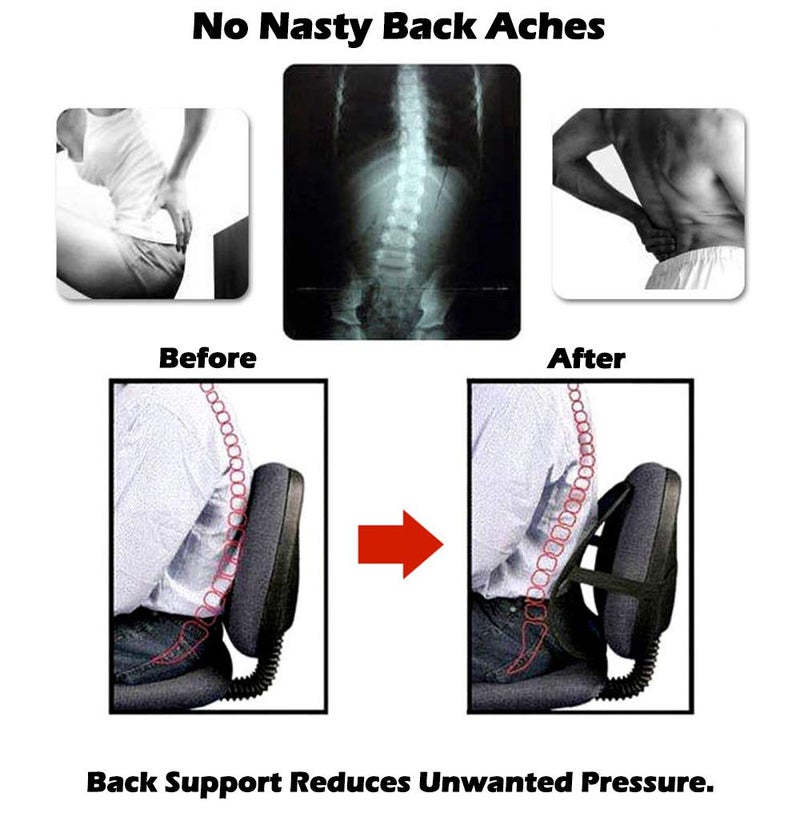 BIGANT Big Ant Lumbar Support, Car Mesh Back Support with Massage Beads Ergonomic Designed for Comfort and Lower Back Pain Relief - Lumbar Back Support Cushion for Car Seat, Office Chair,Wheelchair - Image 4