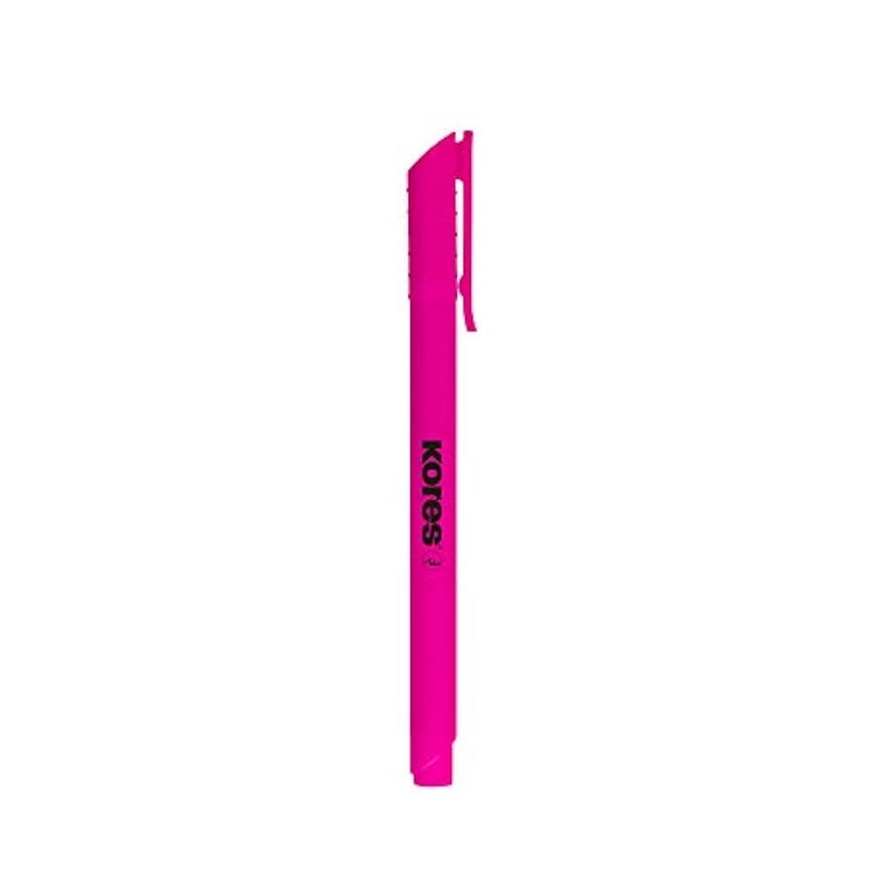 Kores Highlighter Pen Chisel Fine Tip Pink Model 36202 - Image 1