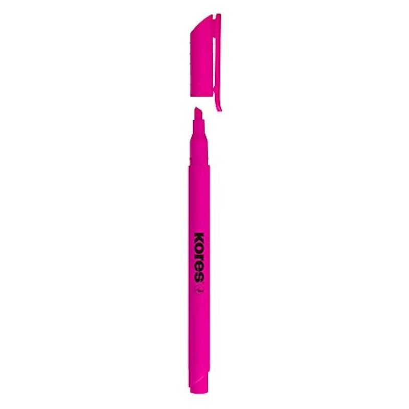 Kores Highlighter Pen Chisel Fine Tip Pink Model 36202 - Image 2