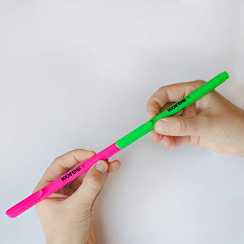 Kores Highlighter Pen Chisel Fine Tip Pink Model 36202 - Image 3
