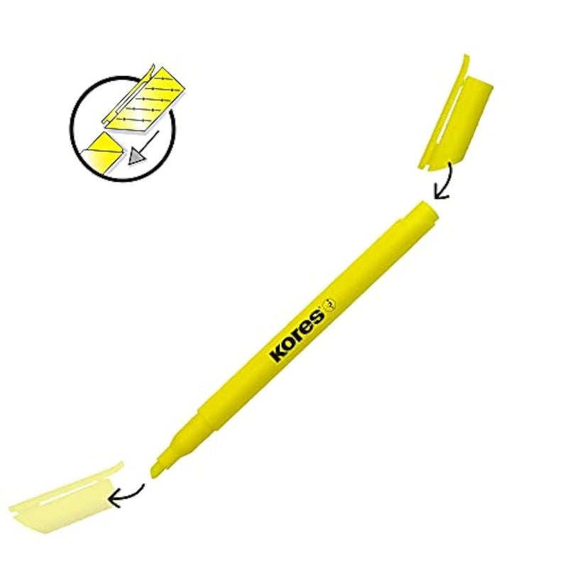 Kores Highlighter Pen Chisel Fine Tip Pink Model 36202 - Image 5