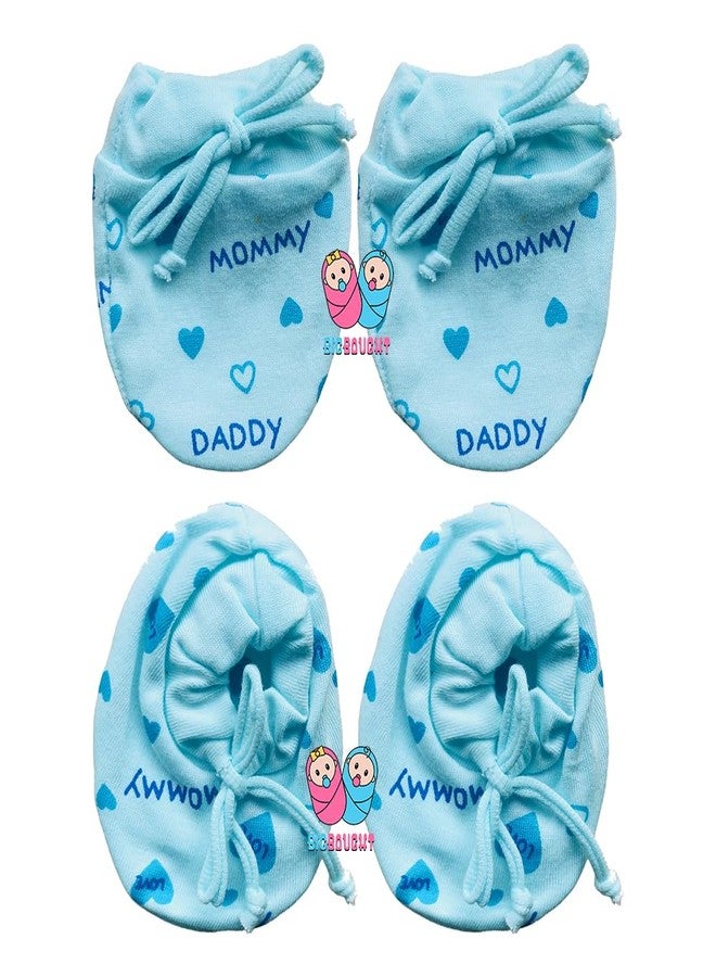Bigbought Newborn Baby Dori Mittens I Love Mom & Dad Print Infant Toddler Gloves No Scratch Mittens Gloves for 0-6 Months Baby Boys Girls PACL OF 3 SET - Image 4