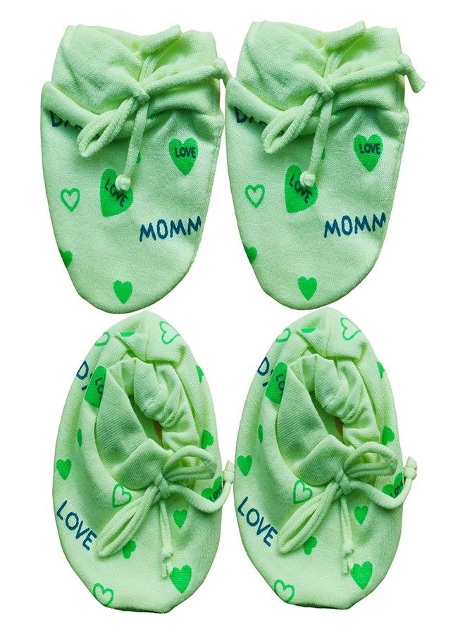 Bigbought Newborn Baby Dori Mittens I Love Mom & Dad Print Infant Toddler Gloves No Scratch Mittens Gloves for 0-6 Months Baby Boys Girls PACL OF 3 SET - Image 5