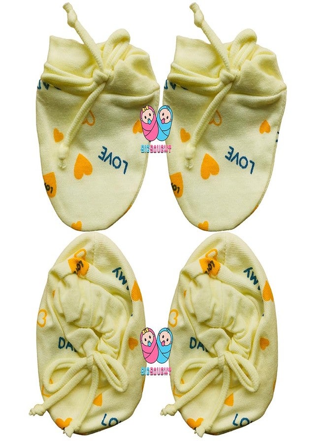 Bigbought Newborn Baby Dori Mittens I Love Mom & Dad Print Infant Toddler Gloves No Scratch Mittens Gloves for 0-6 Months Baby Boys Girls PACL OF 3 SET - Image 3
