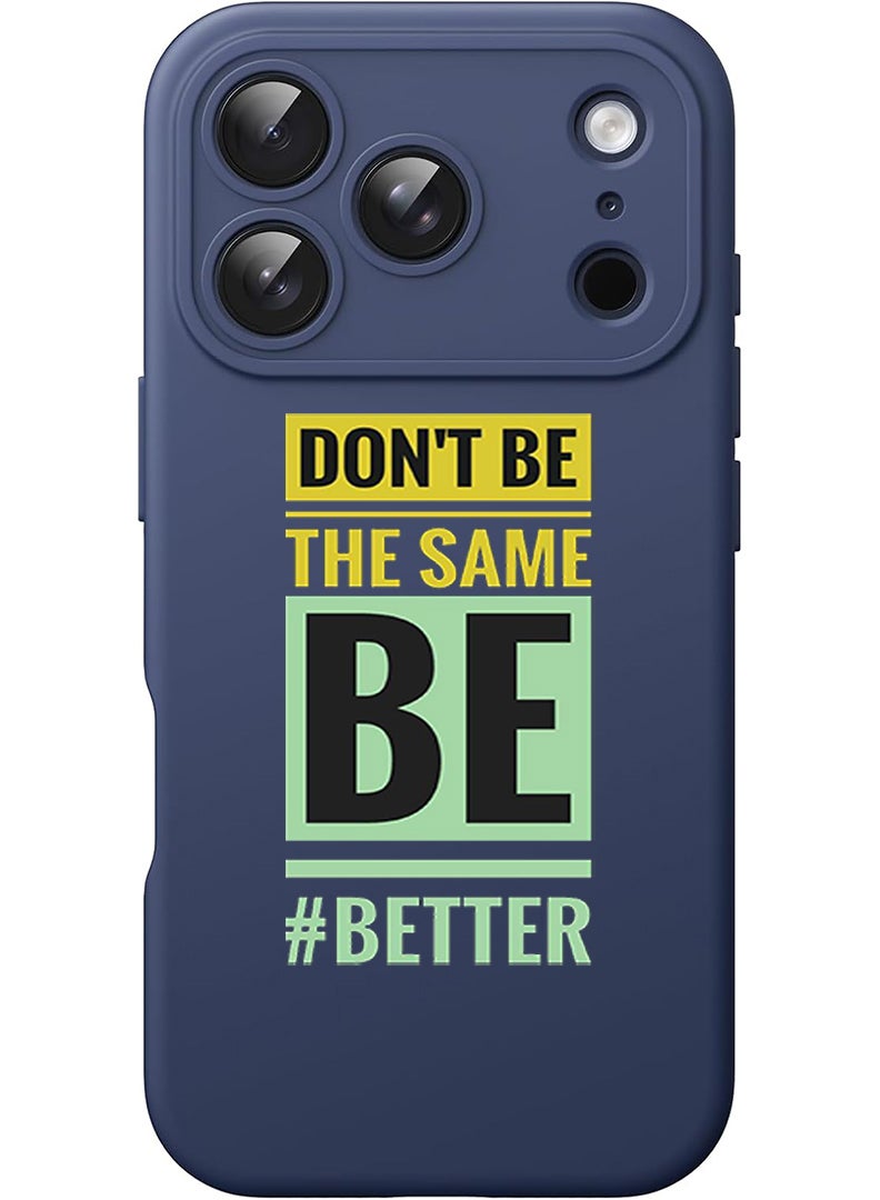 Theodor Protective Slim Fit Case Liquid Silicone Cover with Full Body Protection Anti-Scratch Shockproof Case For Apple iPhone 17 Pro Max (Blue) Dont be the same - Image 1