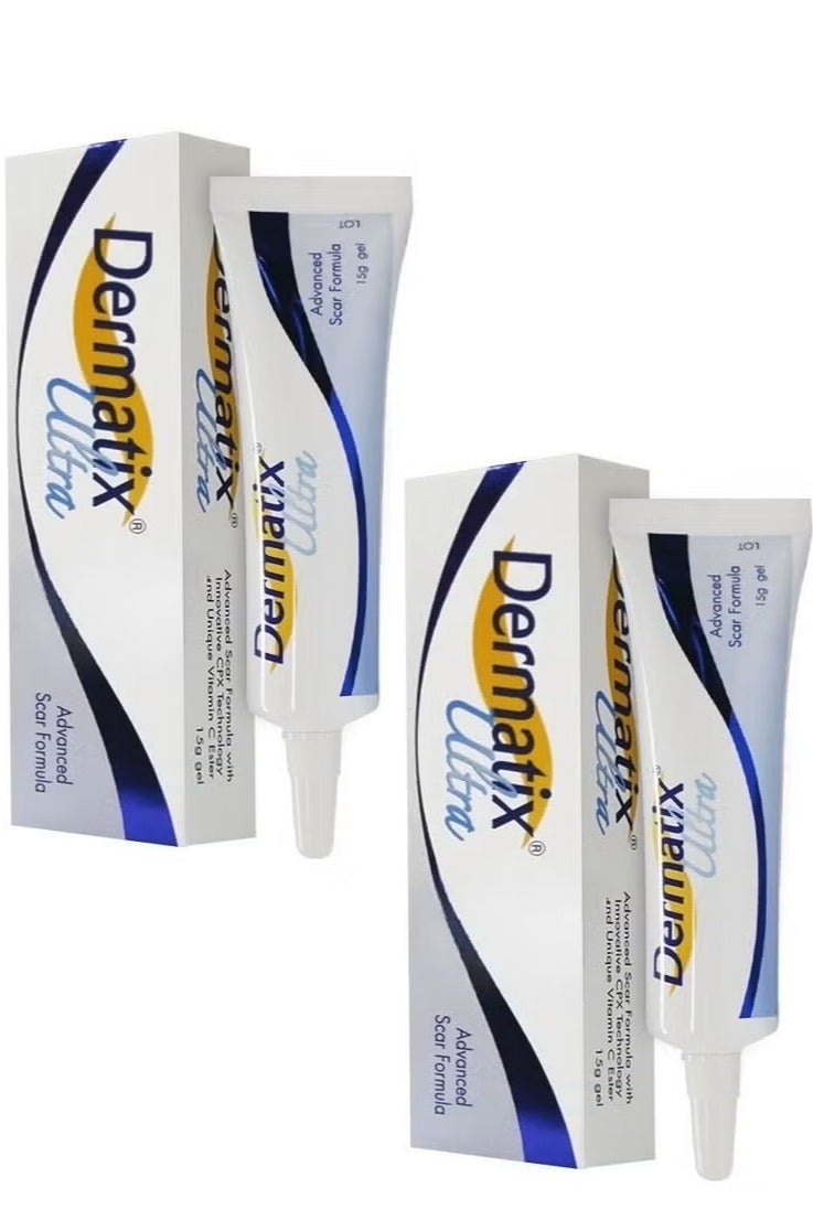 Dermatix 2-Pack Advanced Scar Gel for Cosmetic Improvement of Scars, Fast Drying and Unique Silicone Gel Formulation - Image 1