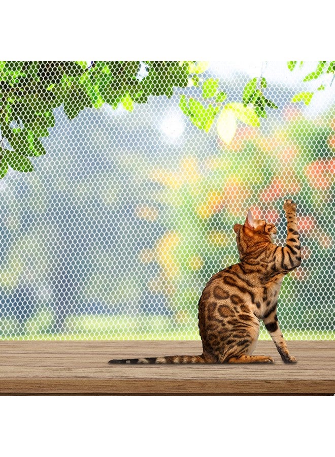 Shappy Balcony Net for Pets 16.5 ft x 2.5 ft Anti Fall Cat Dogs Netting Balcony Mesh Fence Net Screen Protection Crib Mesh for Pets Patios Stairway Clear Stair Banister Guard Apartment(White) - Image 1