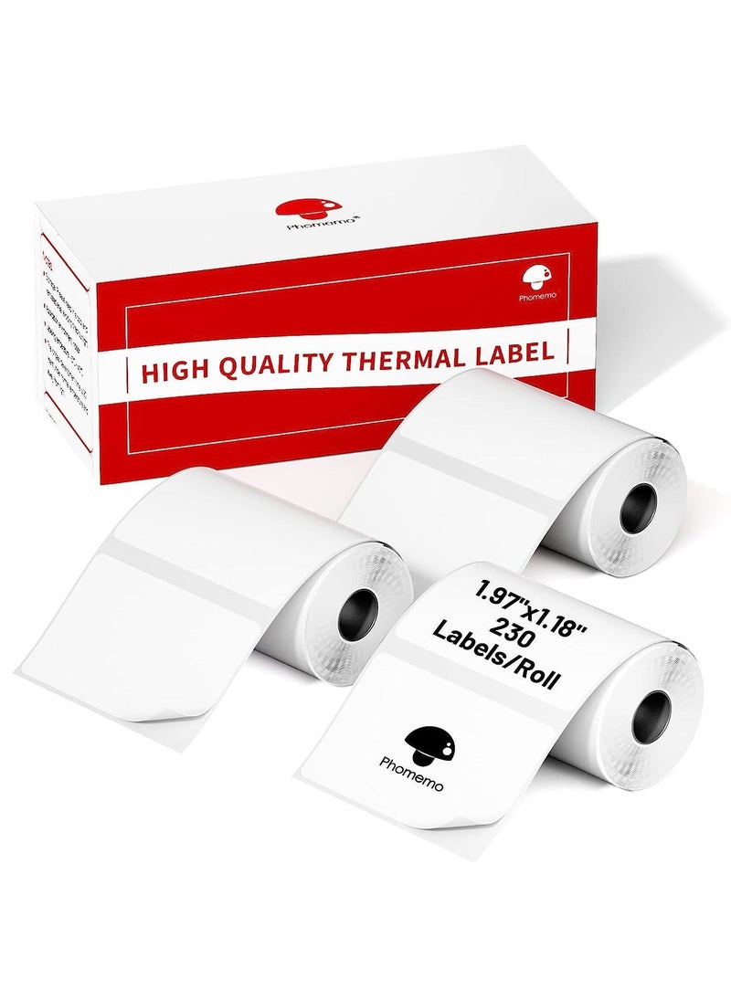 phomemo 3 Rolls Thermal Printer Label Paper for M110/M221/M220/M120/M200/M110S  - Image 1
