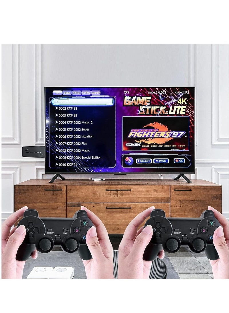 ELTRAZONE 2.4G Wireless Controller Gamepad Console Stick Plug and Play Video Game Stick with 10000+ Games 9 Classic Emulators 4K High Definition HDMI Output for TV with Dual 2.4G Wireless Controllers - Image 4