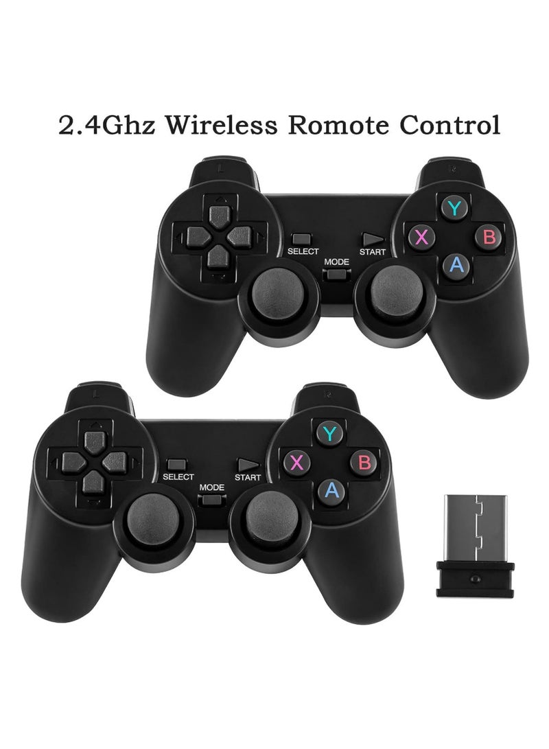ELTRAZONE 2.4G Wireless Controller Gamepad Console Stick Plug and Play Video Game Stick with 10000+ Games 9 Classic Emulators 4K High Definition HDMI Output for TV with Dual 2.4G Wireless Controllers - Image 2