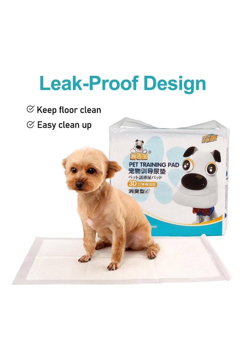 أن ان سي بيتس حصيرة تدريب الحيوانات الأليفة على استخدام المرحاض، 6 طبقات من وسادات التبول المقاومة للتسرب للكلاب الكبيرة، مقاومة للتمزق والتحكم في الرائحة، 40 قطعة من وسادات الحيوانات الأليفة للاستخدام مرة واحدة للمنزل والسفر، مرحاض مريح للكلاب، 60 سم (أبيض) - Image 4