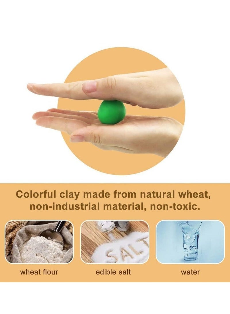 18 Pcs Playdough Set for Kids Ages 4-8 with Frog Maker Machine Burger Kitchen Creations Play Dough Bulk Molds and Color Dough DIY Handmade Toys Kit for Toddler Set - Image 4