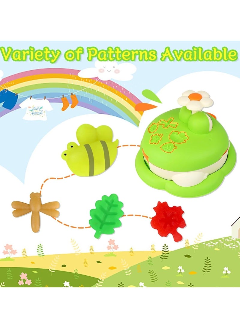 18 Pcs Playdough Set for Kids Ages 4-8 with Frog Maker Machine Burger Kitchen Creations Play Dough Bulk Molds and Color Dough DIY Handmade Toys Kit for Toddler Set - Image 3