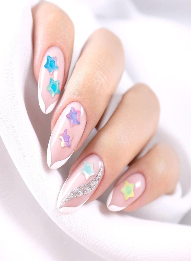 Mxxipp 90pcs Aurora Star Nail Charms for Women, 3D Resin Stars Nail Art Rhinestones Nail Gems, Colorful Shiny Star Nail Jewels Decoration Accessories Supplies for Nail Art DIY Craft - Image 5