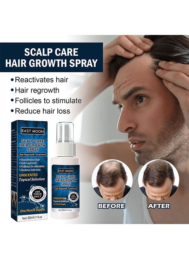 East Moon - Scalp Care Hair Growth Spray 30ml, Reactivates and Regrowth Hair, Follicles to stimulate, Reduce hair loss, Deep Root Treatment, Postpartum Alopecia, Dense Hair, Fixed Hair Care Solution - Image 1