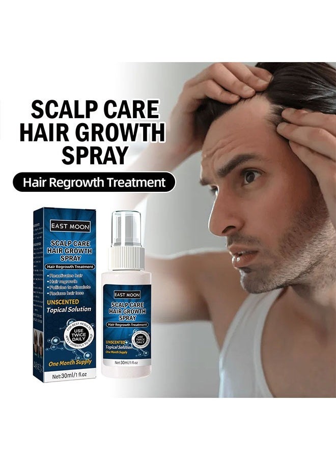 East Moon - Scalp Care Hair Growth Spray 30ml, Reactivates and Regrowth Hair, Follicles to stimulate, Reduce hair loss, Deep Root Treatment, Postpartum Alopecia, Dense Hair, Fixed Hair Care Solution - Image 1