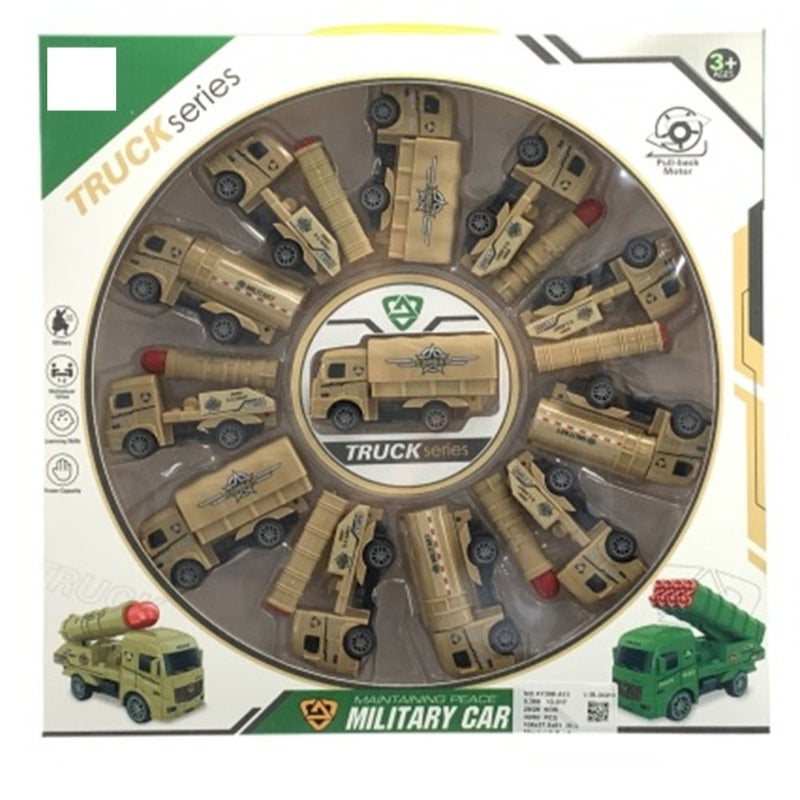 Truck Series Military Vehicles 12 Pieces - XY358-A13