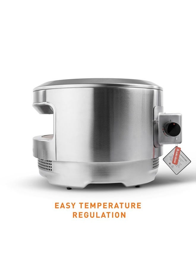 Solo Stove موقد غاز لفرن البيتزا Pi | موقد بروبان للطهي في الهواء الطلق، ملحق لفرن البيتزا الخارجي Solo Stove Pi، من الفولاذ المقاوم للصدأ، الطول: 15.5 بوصة × العرض: 6.75 بوصة × الارتفاع: 5.875 بوصة، الوزن: 5.2 رطل - Image 3