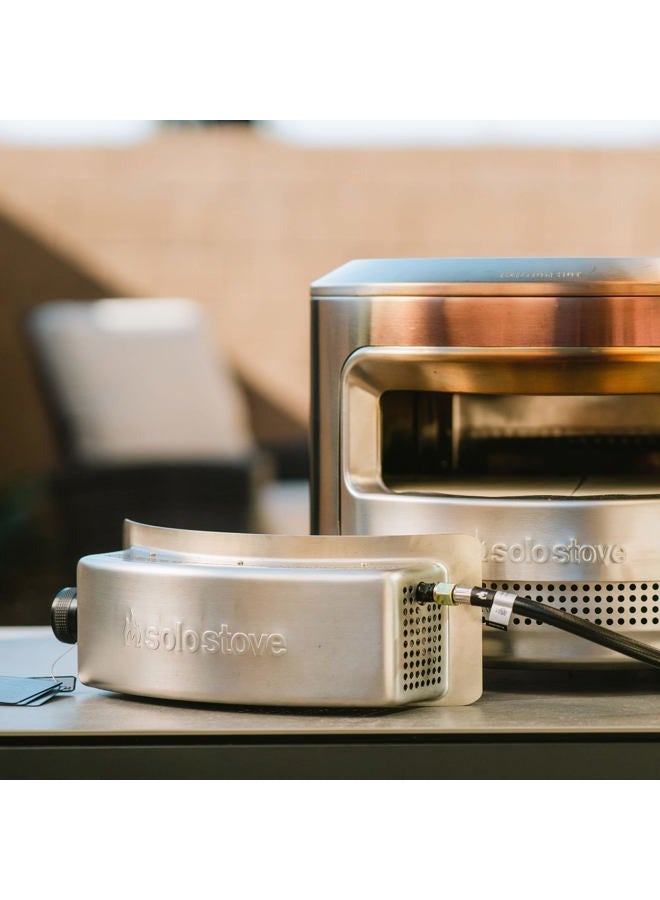 Solo Stove موقد غاز لفرن البيتزا Pi | موقد بروبان للطهي في الهواء الطلق، ملحق لفرن البيتزا الخارجي Solo Stove Pi، من الفولاذ المقاوم للصدأ، الطول: 15.5 بوصة × العرض: 6.75 بوصة × الارتفاع: 5.875 بوصة، الوزن: 5.2 رطل - Image 4