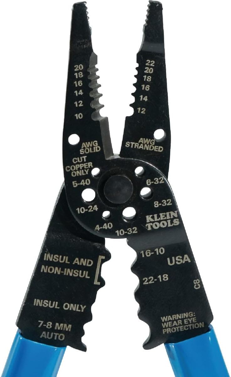 Klein Tools 1010 Multi Tool Long Nose Wire Cutter, Wire Crimper, Stripper and Bolt Cutter Multi-Purpose Electrician Tool, 8-Inch Long - Image 4