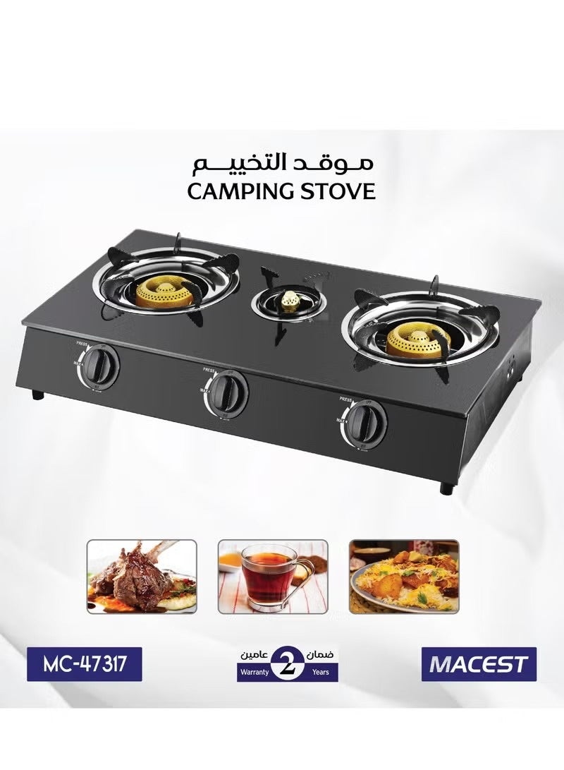 MACEST 3-Burner Automatic Gas Hob Made of High-Efficiency Stainless Steel with a Space-Saving Design - Image 1