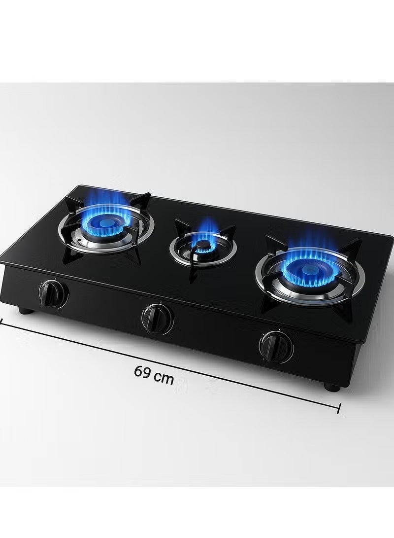 MACEST 3-Burner Automatic Gas Hob Made of High-Efficiency Stainless Steel with a Space-Saving Design - Image 3