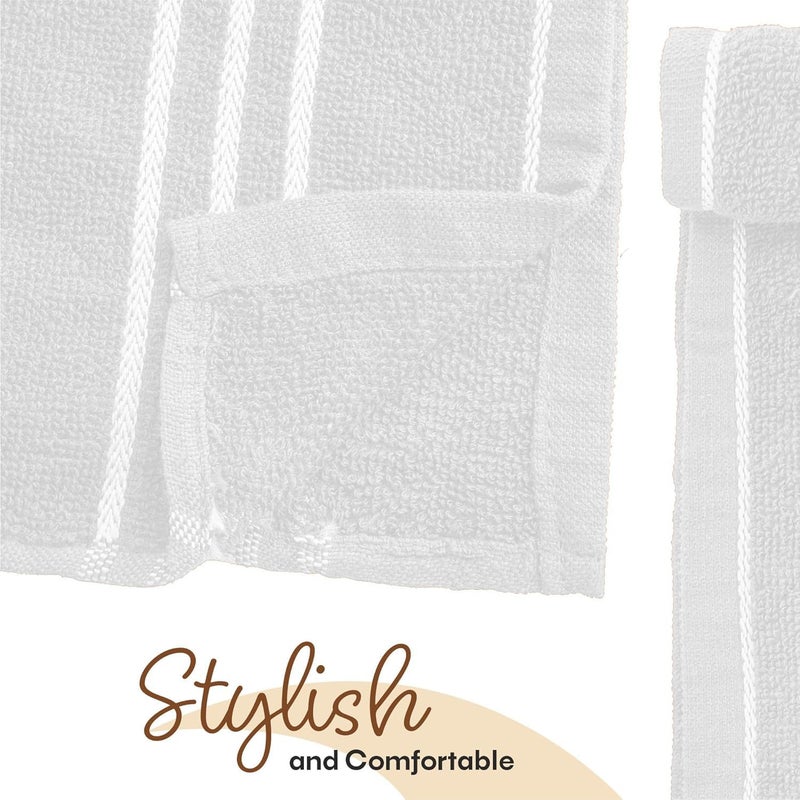 Home Studio Home Plus Studio Super Soft 100 Cotton Hand Towels Set for Gym and Workout Soft Absorbent Quick Dry 150 GSM 40X70 CM White Pack of 3 - Image 4