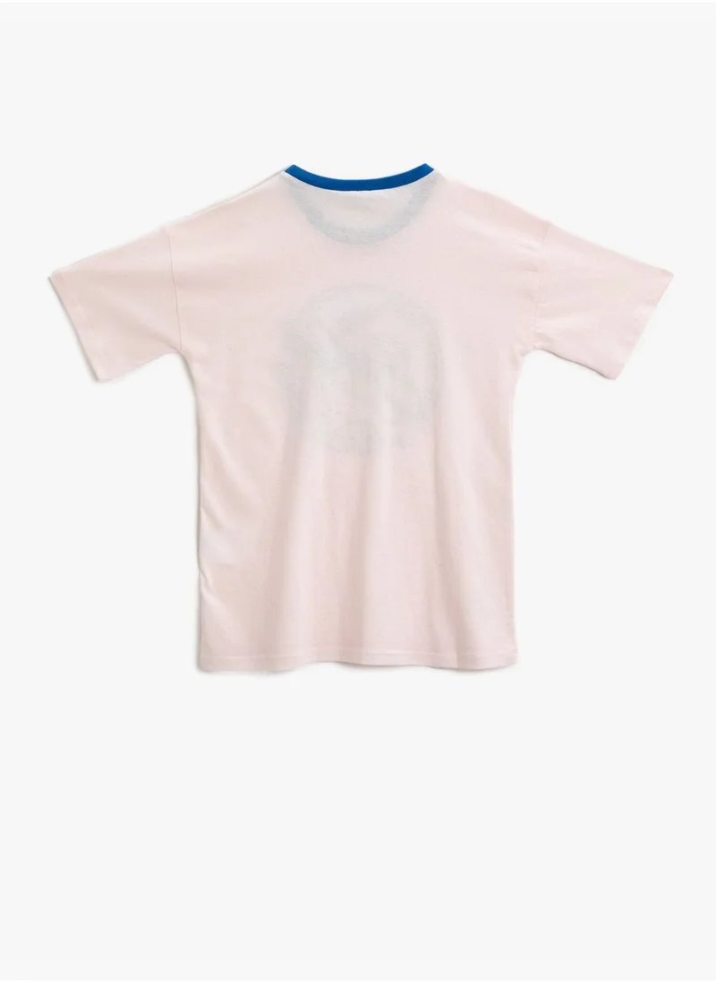 كوتون Printed T-Shirt Crew Neck Cotton