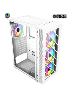 fsp fsp Mid Tower Gaming Case (CMT 192), Support ATX, Micro ATX, Mini-ITX Motherboard, 4 x RGB Fan, USB3.0, 160mm Cooler Height, 245mm VGA length | CMT 192 WHITE  - Image 2