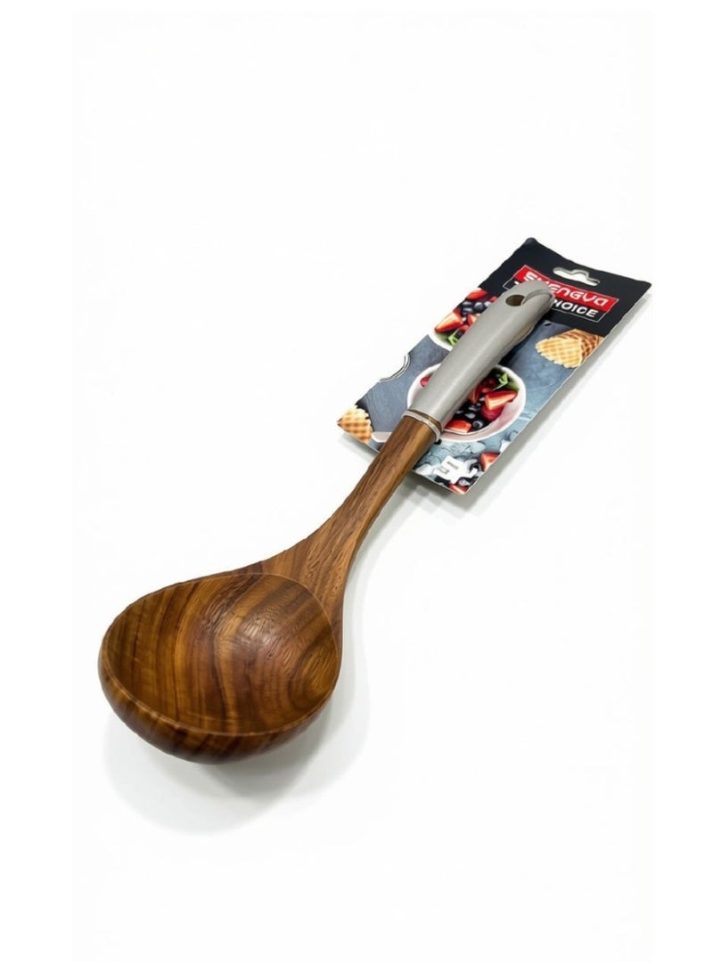Shengya Natural Wooden Kitchen Utensil Set – 4-Piece Heat-Resistant Non-Stick Cooking Spatula and Spoon Set - Image 4