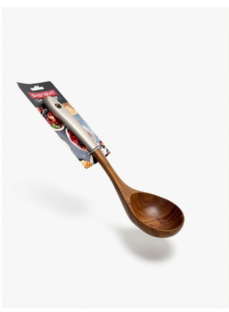 Shengya Natural Wooden Kitchen Utensil Set – 4-Piece Heat-Resistant Non-Stick Cooking Spatula and Spoon Set - Image 3