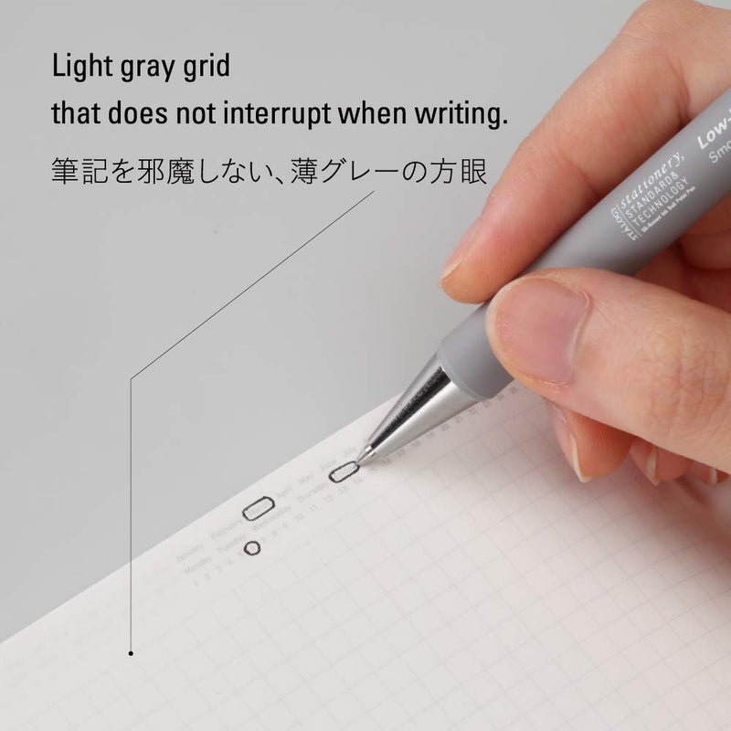 ãƒ‹ãƒˆãƒ ã‚º(Nitoms) Nitoms S4102 STALOGY Notebook, B5, Squared, 365 Days Notebook, Black - Image 4