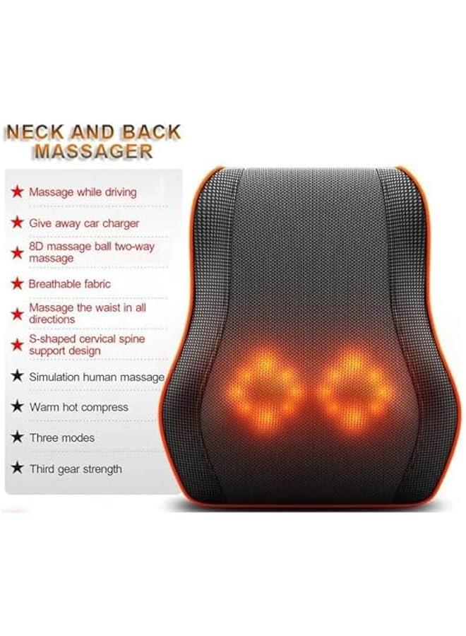 HOOKOR Back & Neck Massager Cervical Spine Pillow Massager Neck Waist Shoulder Lumbar Back Body For Muscle Pain Relief, Chairs and Cars Cushion  - Image 2