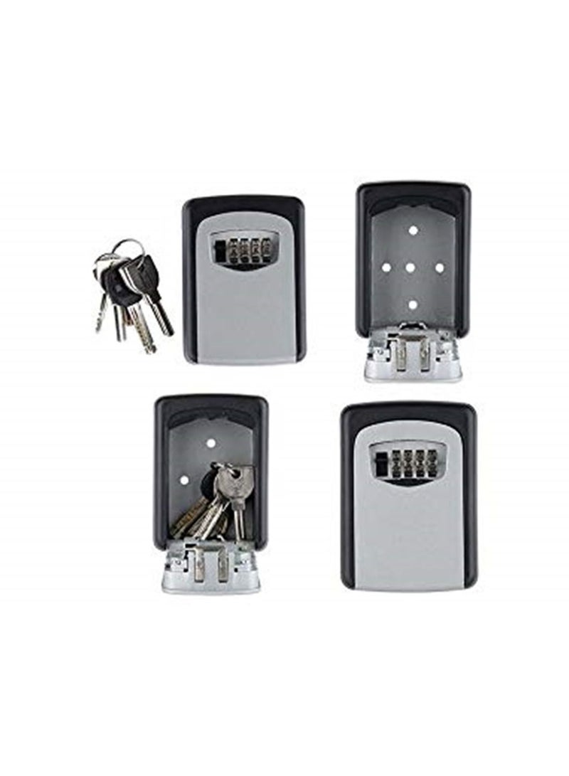 Safe Key Box Wall Mounted 4 Password Keys Combination Lock Metal Alloy Storage Store Key Storage Organizer Security Lock Boxes - Image 4