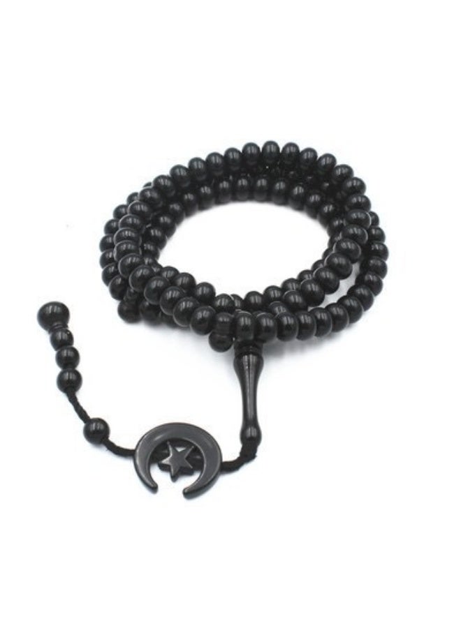 NIBEMINENT 99 Muslim Prayer Beads Black/8mm