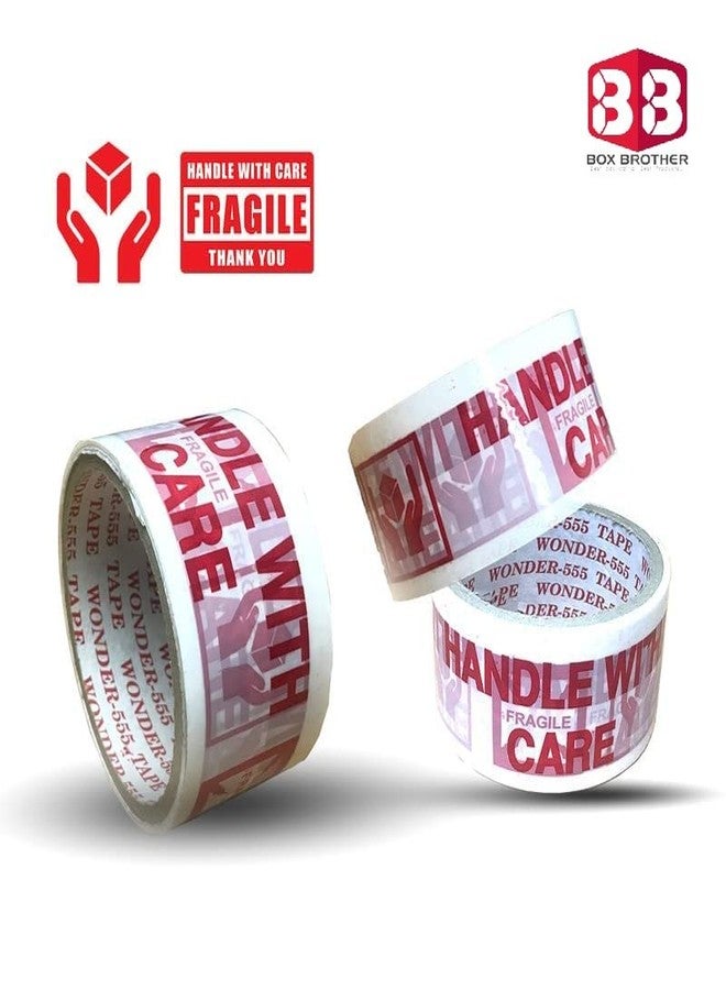 Box Brother Cello Tape 2 Inch 55mtr || Printed Packaging Tape || Handle with Care Fragile Tape Printed (Pack of 12) - Image 3