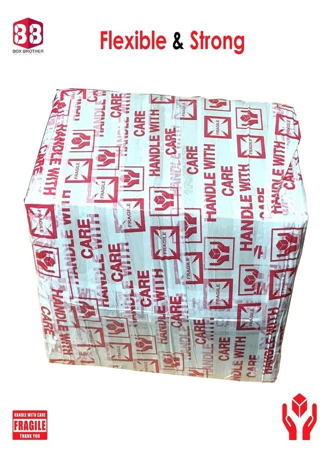 Box Brother Cello Tape 2 Inch 55mtr || Printed Packaging Tape || Handle with Care Fragile Tape Printed (Pack of 12) - Image 4