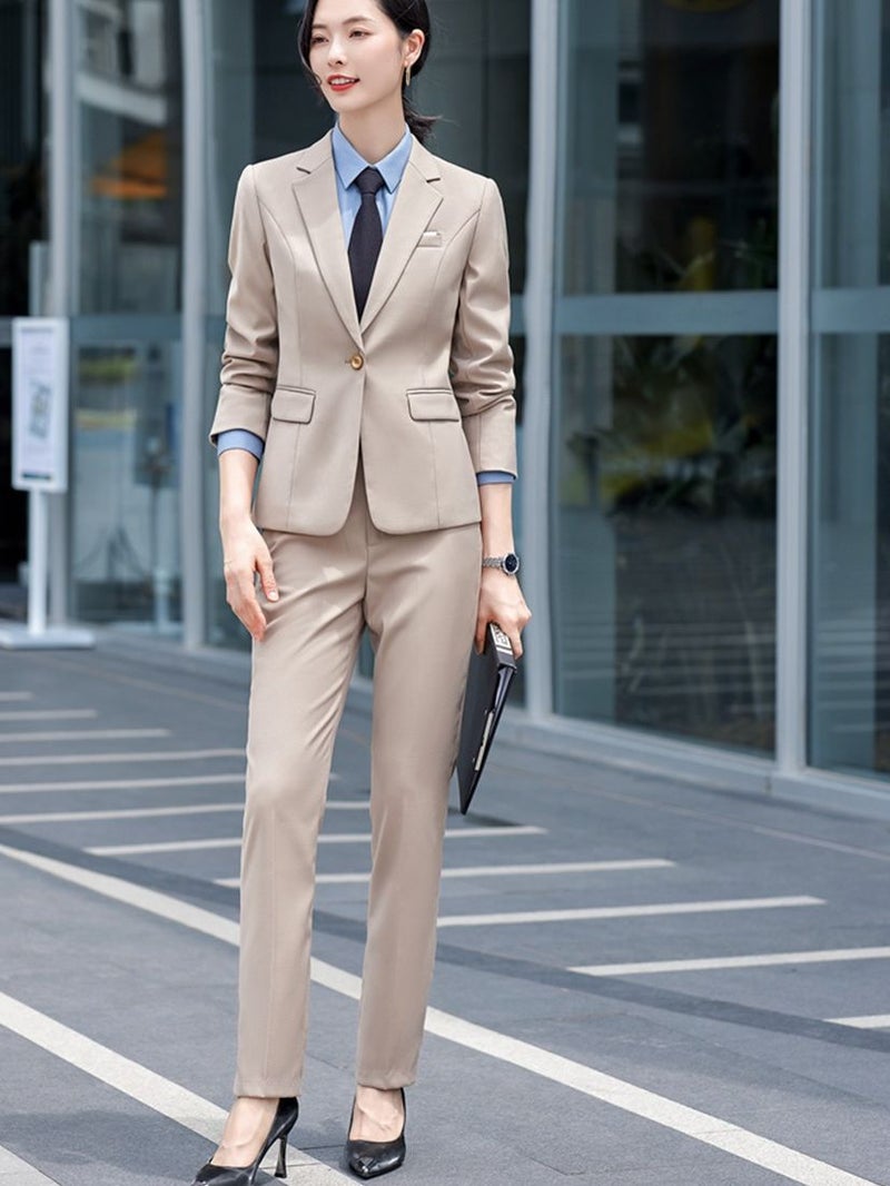 New Business Attire Business Suit Men And Women With Four Seasons Korean Formal Suit Jacket Sales Department Bank Work Clothes - Image 2