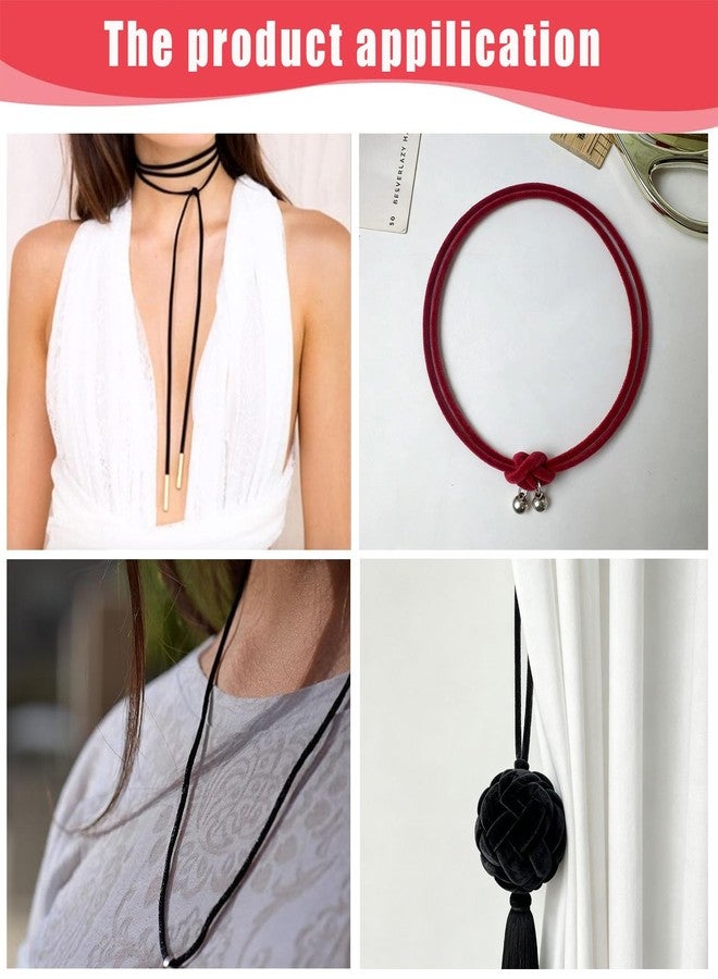 PAMIR TONG Beige Soft Velvet String-10 Yards 7mm Round Fabric Choker Cord Sets,Piping Trim Velvet Trim for Jewelry Making, Sewing, Cloth, Curtains Deco & DIY Crafts - Image 5