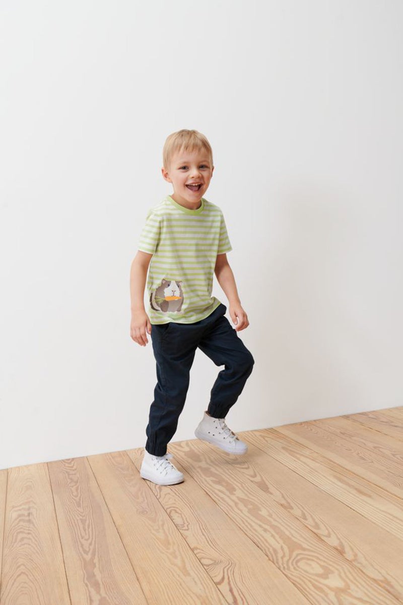 Tchibo Kids Boy 2 Piece Graphic Print T-Shirt, Green/Blue  - Image 1