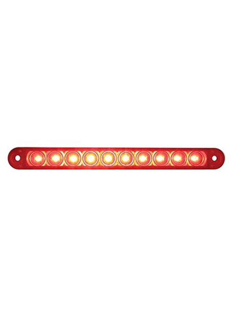 United Pacific United Pacific 10 LED 6-1/2" Stop, Turn & Tail Light Bar Only - Red LED/Red Lens,39685B  - Image 1