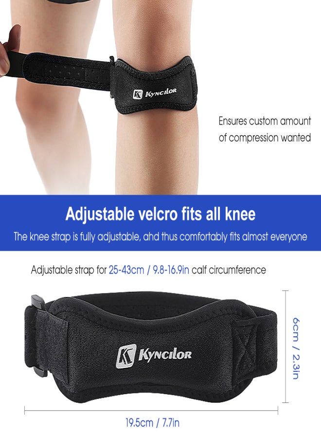 kyncilor 1pc Patella Protective Support Strap Knee Shock Absorption Adjustable Belt Breathable Pressured Protector for Men Women Sports - Image 3