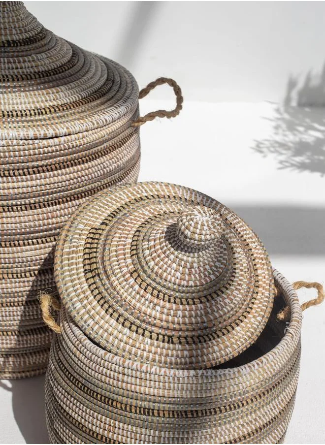 HOMEKODE Handmade Gradient Neutral Classic Basket