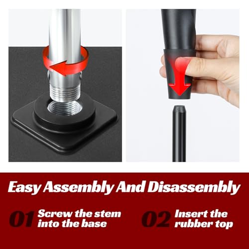 JASCOPRO Portable Baseball Batting Tee, Height Adjustable from 25-37 inch Hitting Tee for Baseball and Softball,Premium Baseball Tee with Rubber Top,Alumium Pole,Metal Base for Kids/Youths/Adults - Image 5