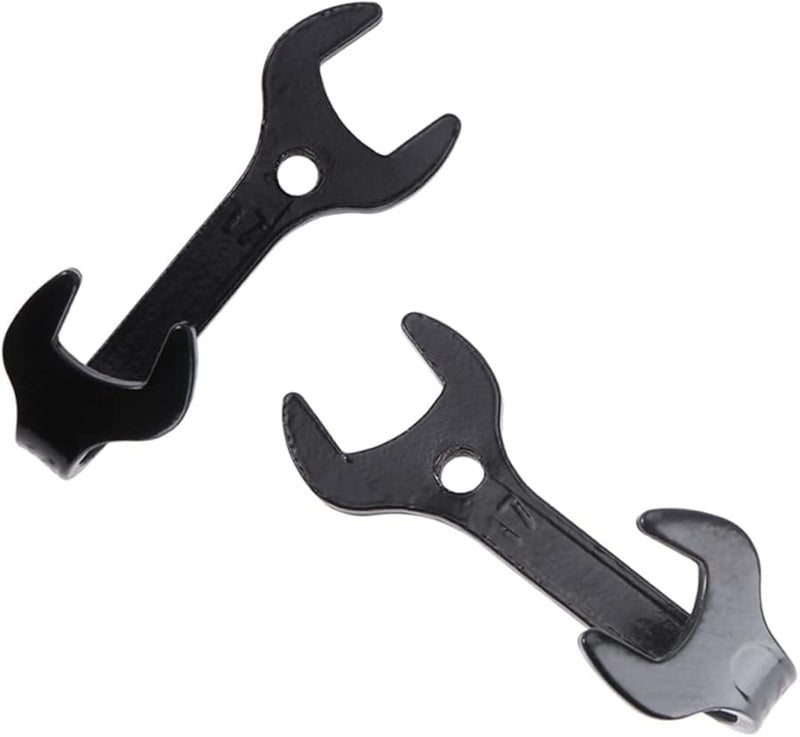 Vintage Iron Wall Mounted Hooks 2Pcs Multifunctional Coat Towel Holder Industrial Style - Image 2