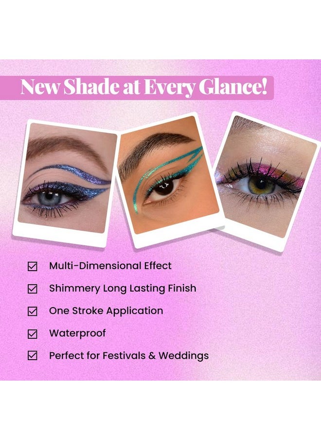 Coloressence Multi-Dimensional Holographic Eyeliner | Shimmery Effect | Waterproof & Smudge Proof, Long Lasting Eyeliner With Easy Application | Shade - Solar Flare 0.35G  - Image 3