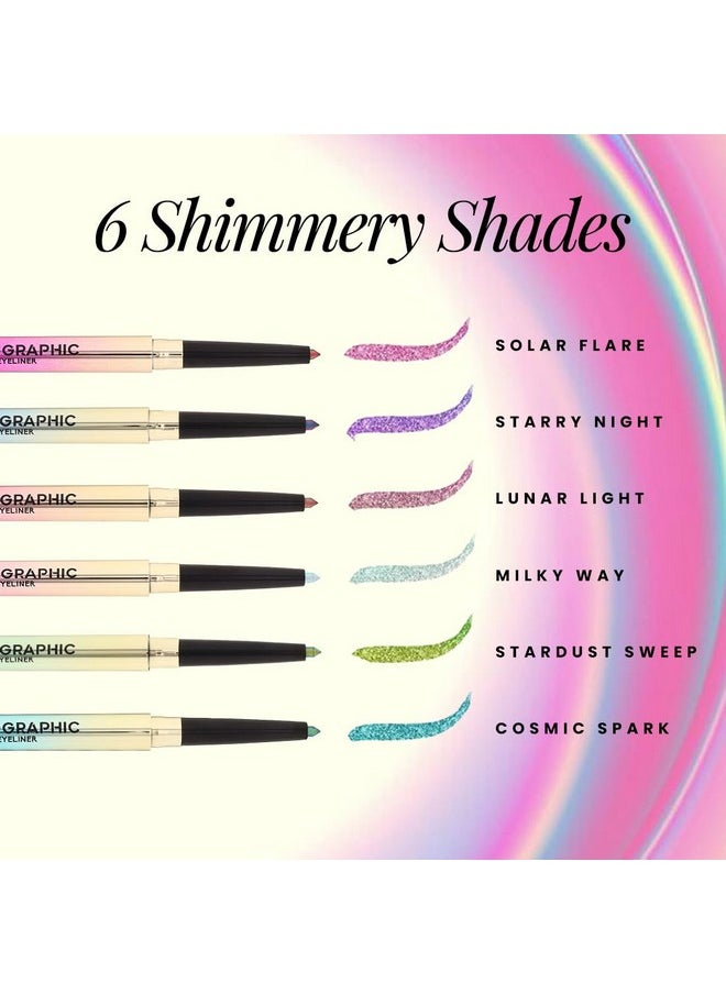 Coloressence Multi-Dimensional Holographic Eyeliner | Shimmery Effect | Waterproof & Smudge Proof, Long Lasting Eyeliner With Easy Application | Shade - Solar Flare 0.35G  - Image 4