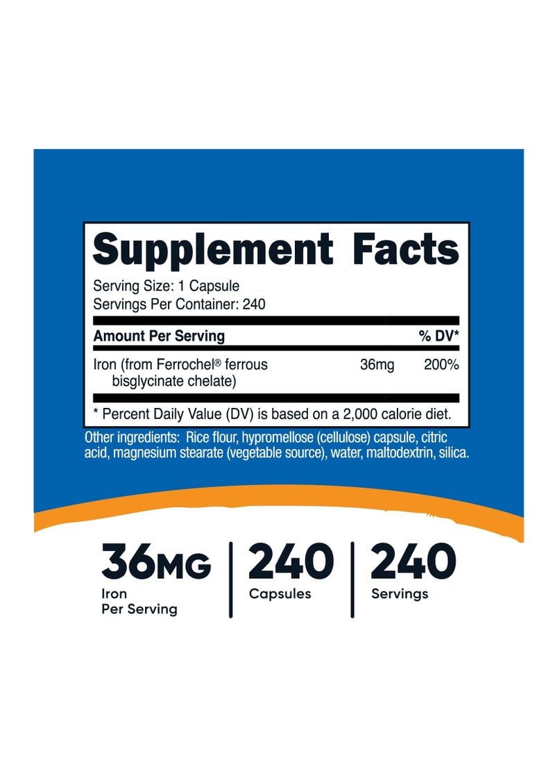 حديد مخلب، على شكل فيروشيل، 36 ملجم، 240 كبسولة - Image 2